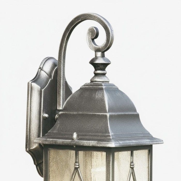 Frostine Traditional Outdoor Wall Light - Leaded Water Glass Lantern for Porch and Patio Lighting HL2168