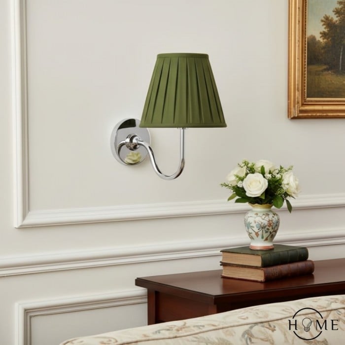 Applique murale vintage à abat-jour plissé Luvora - Éclairage mural moderne en laiton et lin HL1594