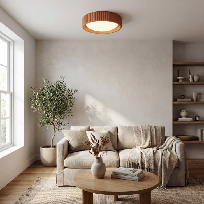 Acrion Nowoczesna okrągła akrylowa lampa sufitowa LED – minimalistyczny montaż podtynkowy do salonu HL2515