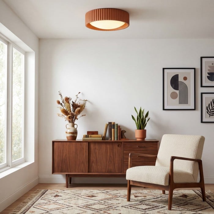 Acrion Nowoczesna okrągła akrylowa lampa sufitowa LED – minimalistyczny montaż podtynkowy do salonu HL2515