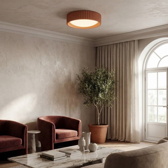 Acrion Nowoczesna okrągła akrylowa lampa sufitowa LED – minimalistyczny montaż podtynkowy do salonu HL2515