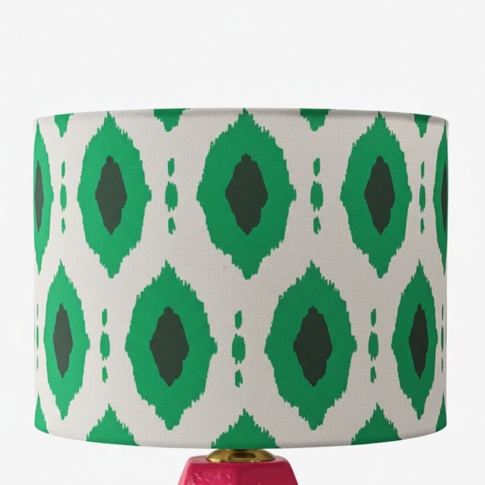 Lámpara de mesa escultural de cerámica Arivane – Lámpara de mesa decorativa con pantalla de tela para mesas auxiliares HL2517