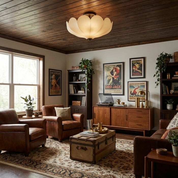 Lampa sufitowa Crelune Nordic Flower w nowoczesnym stylu – oświetlenie salonu i sypialni HL2512