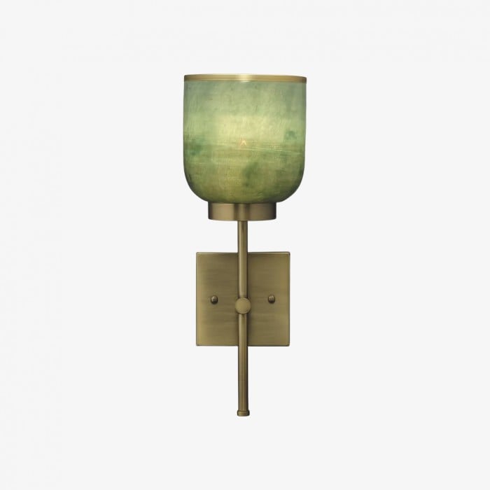 Kinkiet Helvo Ombre Glass Slim Metal Arm - nowoczesny kinkiet do czytania w sypialni ze szklanym kloszem HL2513