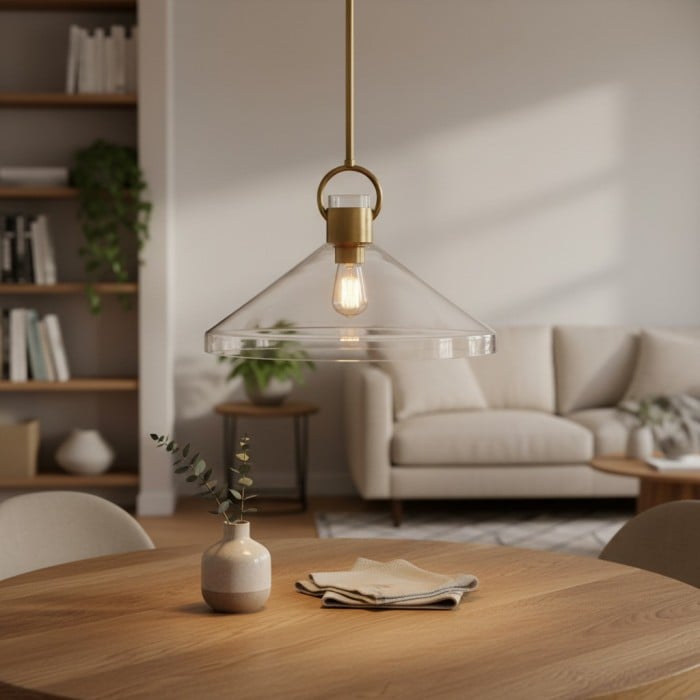 Lampa wisząca Orvessa w kształcie stożka – nowoczesna oprawa do kuchni lub salonu HL2516