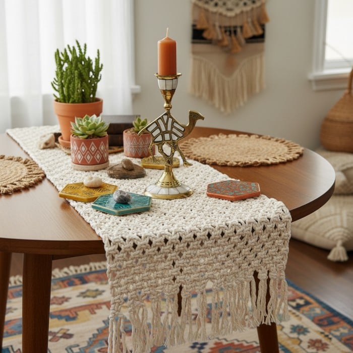 Ossik Veld Vintage Scandinavische Kandelaar - Schelpen en Koeienbotten voor een artistiek accent in huis HL2523