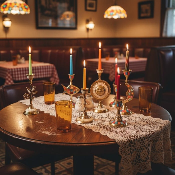 Ossik Veld Vintage Scandinavische Kandelaar - Schelpen en Koeienbotten voor een artistiek accent in huis HL2523