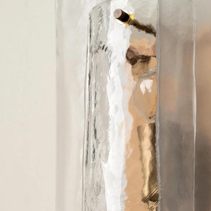 Kinkiety Velora z warstwowym, teksturowanym szkłem – odpowiednie do salonów i przedpokojów HL2519