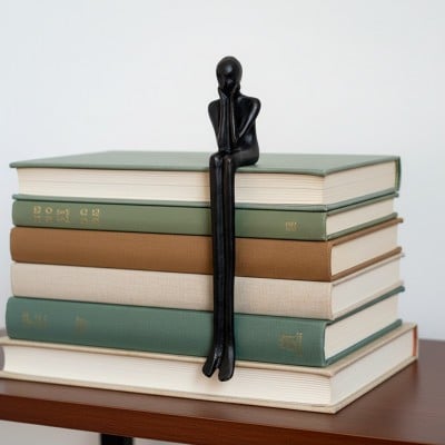 Figurine Floxo Chien paresseux et Humain nordique abstrait, sculpture minimaliste pour étagères et bureaux modernes HL2521