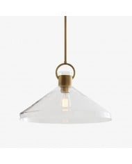 Lámpara colgante cilíndrica Lumastera con textura de piedra natural - Lámpara de lujo para salón HL2544