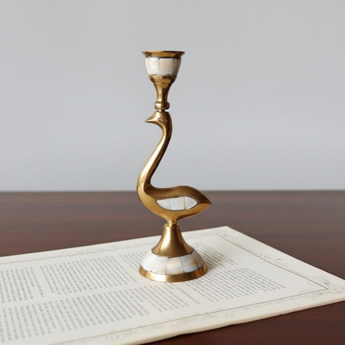 Świecznik Ossik Veld Vintage Nordic – muszla i kości krowie jako artystyczny akcent do domu HL2523