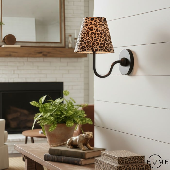 Kinkiet Luvora Vintage Linen Shade – nowoczesne oświetlenie ścienne z metalu HL1594