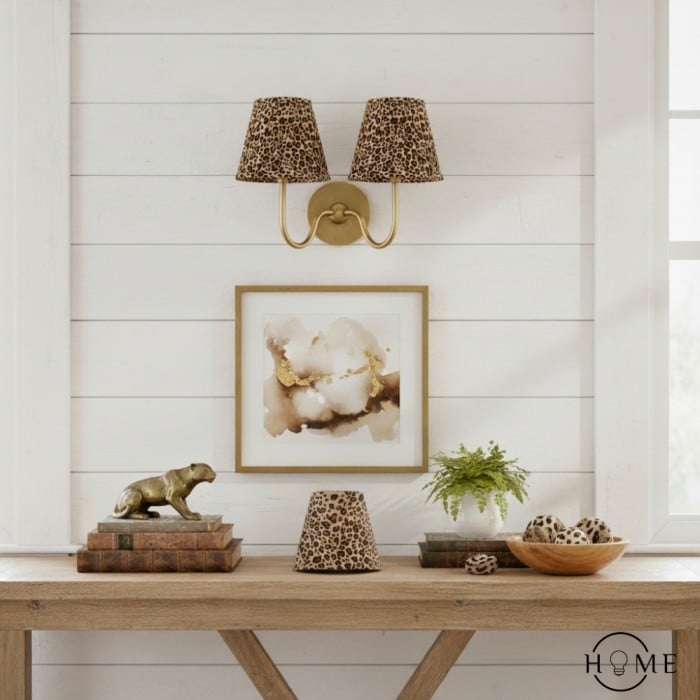 Kinkiet Luvora Vintage Linen Shade – nowoczesne oświetlenie ścienne z metalu HL1594