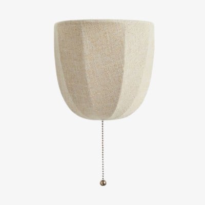 Fablune Linen Wall Lamp - Modern Fabric Textured Shade Wall Sconce for Living Room HL1134