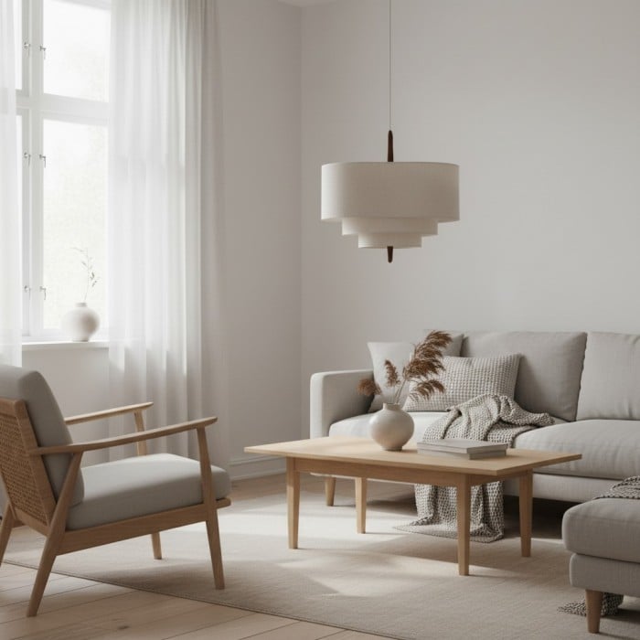 Nordic Retro Tyg Pendellampa HL585