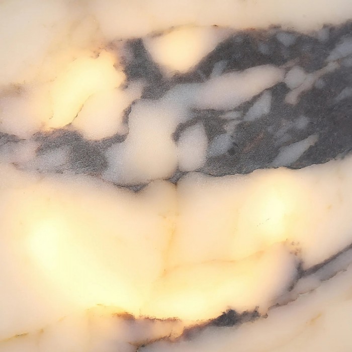 Aplique de pared moderno Alverra con diseño geométrico en piedra - Iluminación ambiental para sala de estar HL2529