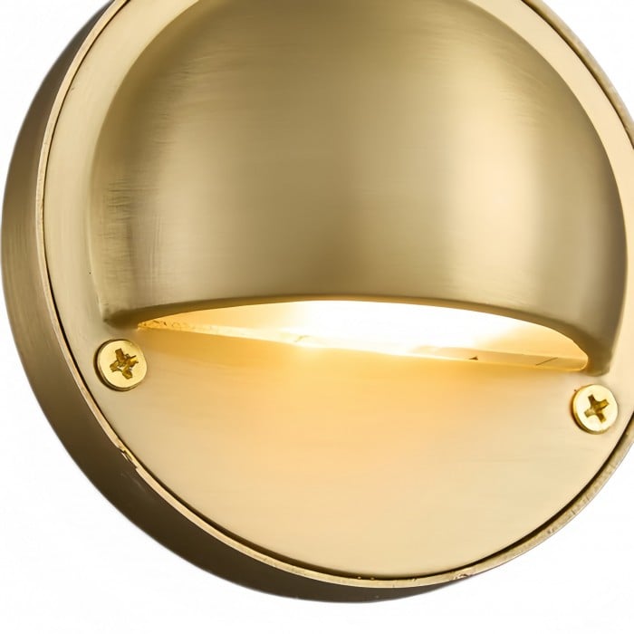 Lámpara de pared industrial Ardelume de latón - Aplique minimalista de metal envejecido para interiores, ideal para dormitorio