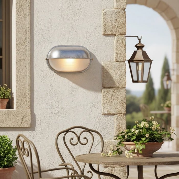 Lámpara de pared industrial Docka para exteriores – Lámpara de pared minimalista retro para jardín y entrada HL2553