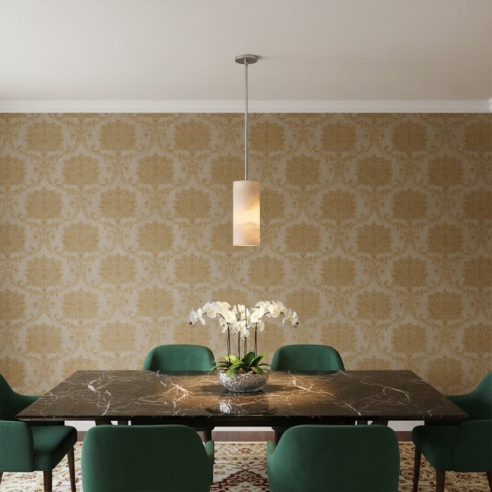 Lámpara colgante cilíndrica Lumastera con textura de piedra natural - Lámpara de lujo para salón HL2544