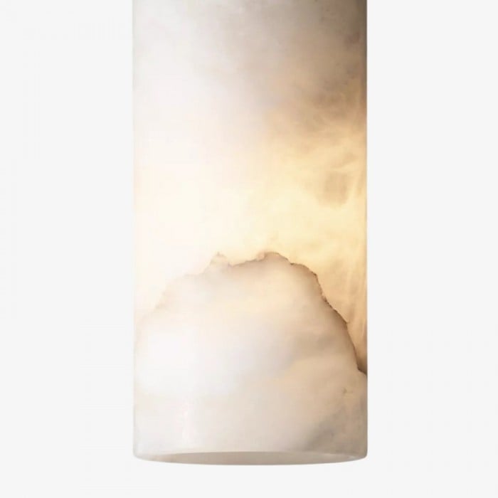 Lámpara colgante cilíndrica Lumastera con textura de piedra natural - Lámpara de lujo para salón HL2544