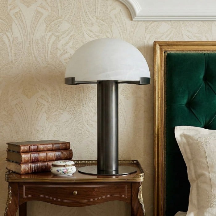 Virelith Moderne Tafellamp – Elegante Bureaulamp met Metalen Voet voor Slaapkamer en Woonkamer HL2538