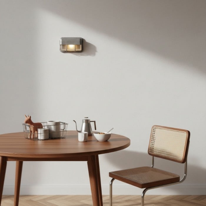 Aplique de exterior industrial Morvane - Lámpara de estilo retro de metal para entrada, patio o exterior HL2549