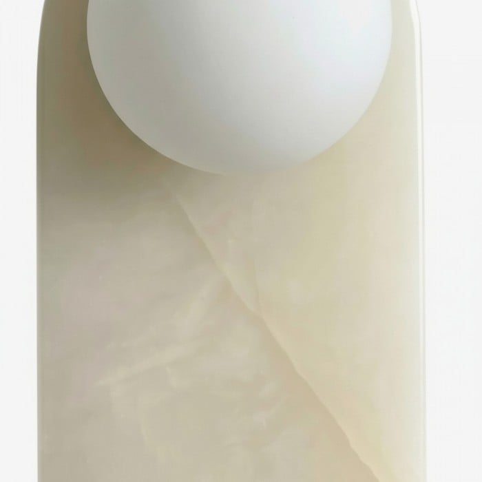 Lámpara de pared Vinbrea Stone con textura orgánica - Luz de acento de estilo mediados de siglo para dormitorio y pasillo HL2545