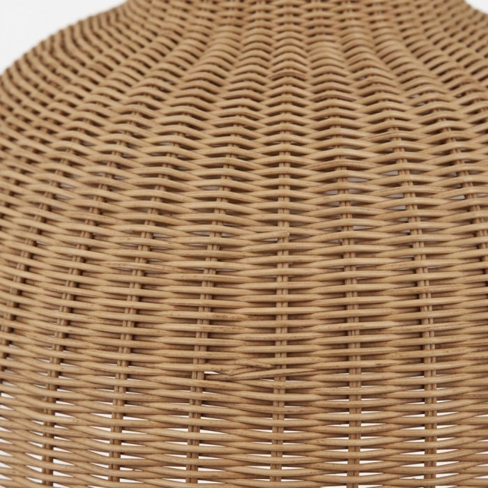 Lámpara colgante Welanery Dome - Lámpara moderna con pantalla de ratán para comedor HL2546