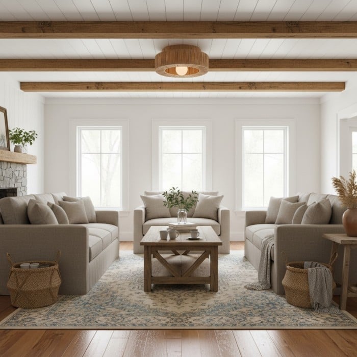 Welanery Minimalistische Rustieke Natuurlijk Geweven Plafondlamp - Duurzame Lamp voor Keuken of Hal HL2543