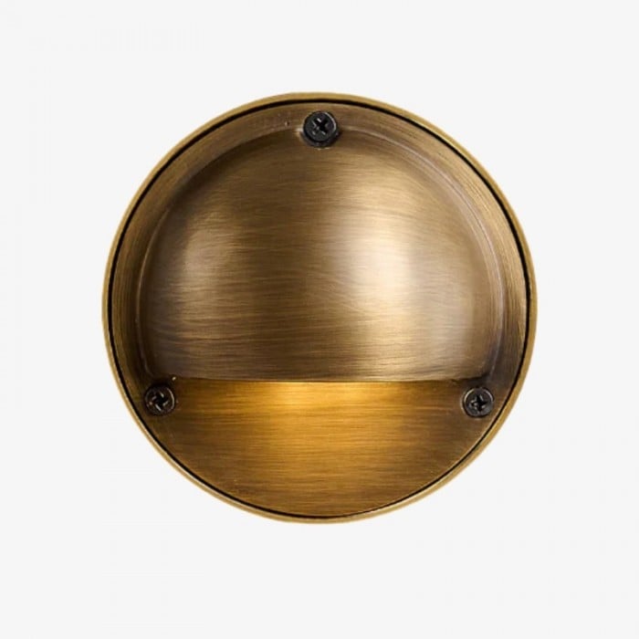 Lámpara de pared industrial Ardelume de latón - Aplique minimalista de metal envejecido para interiores, ideal para dormitorio