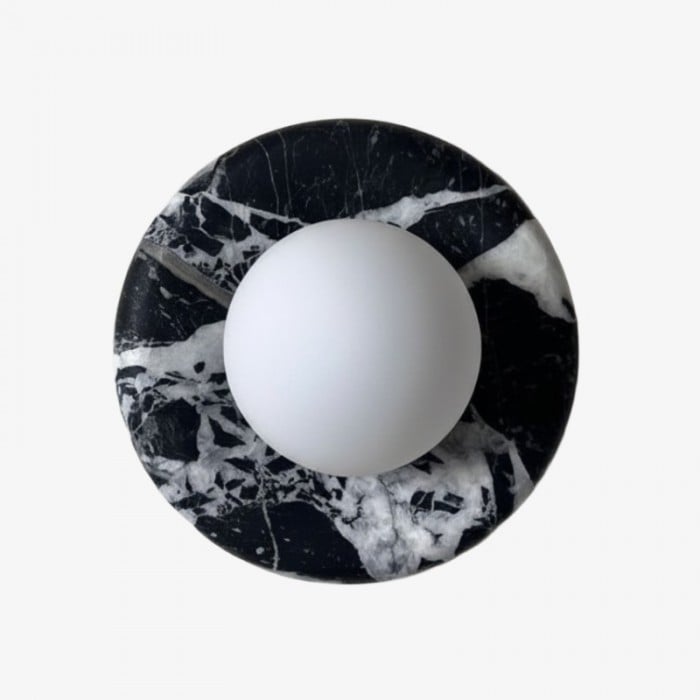 Lámpara de pared moderna cuadrada o redonda Oria de jade con pantalla de alabastro para dormitorio o tocador de baño HL2552