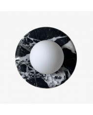 Aplique de pared Oria de piedra travertino – Lámpara de pared escultural minimalista para sala de estar y dormitorio HL2551