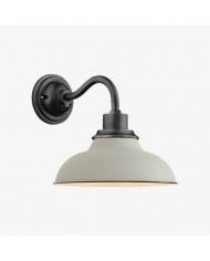 Lámpara de pared Vinbrea con globo de cristal - Lámpara minimalista de brazo curvo para salón HL2534