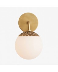 Lámpara de pared Vinbrea Stone con textura orgánica - Luz de acento de estilo mediados de siglo para dormitorio y pasillo HL2545