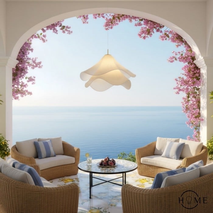 Nordic Bloom Petals Fabric Pendant Lamp HL291