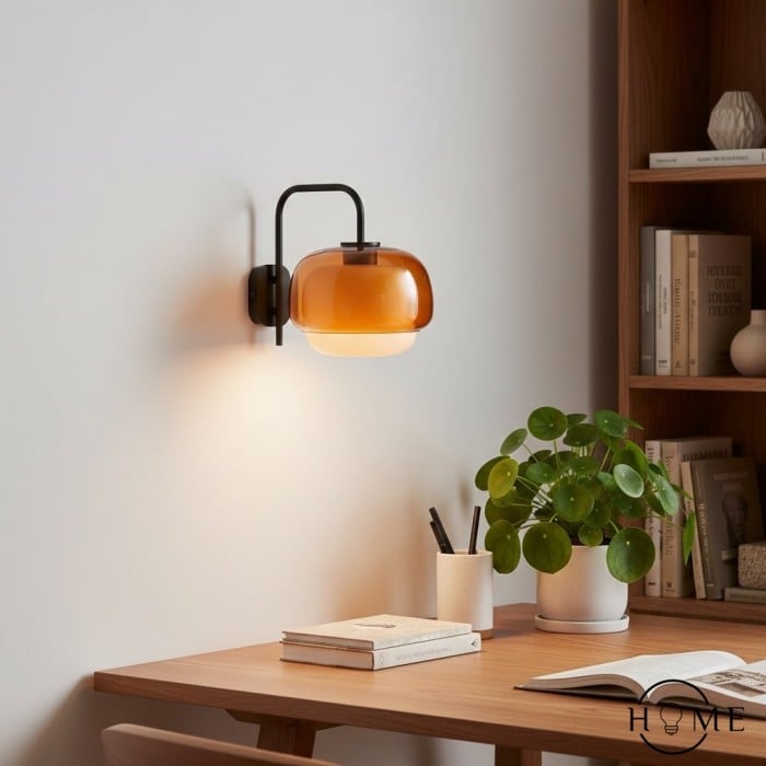 Clinco Mushroom Glass Wall Sconce - Modern Lighting for Living Room and Bedroom HL1777