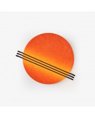 Abstracte wandlamp met zonsopgangmotief van vilt HL2934