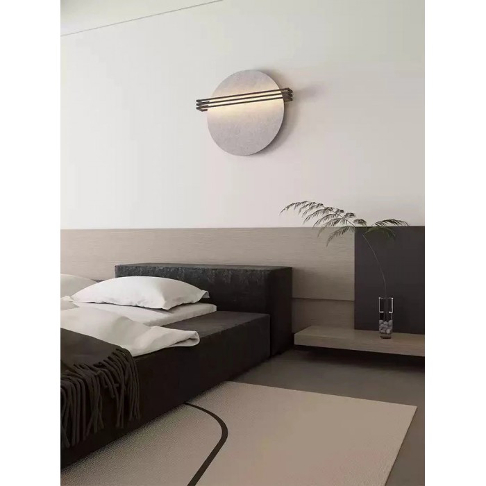 Abstracte wandlamp met zonsopgangmotief van vilt HL2934