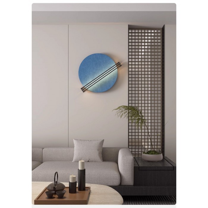 Abstracte wandlamp met zonsopgangmotief van vilt HL2934