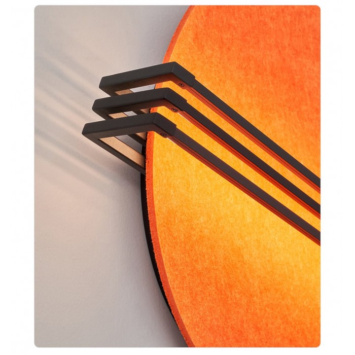 Abstracte wandlamp met zonsopgangmotief van vilt HL2934