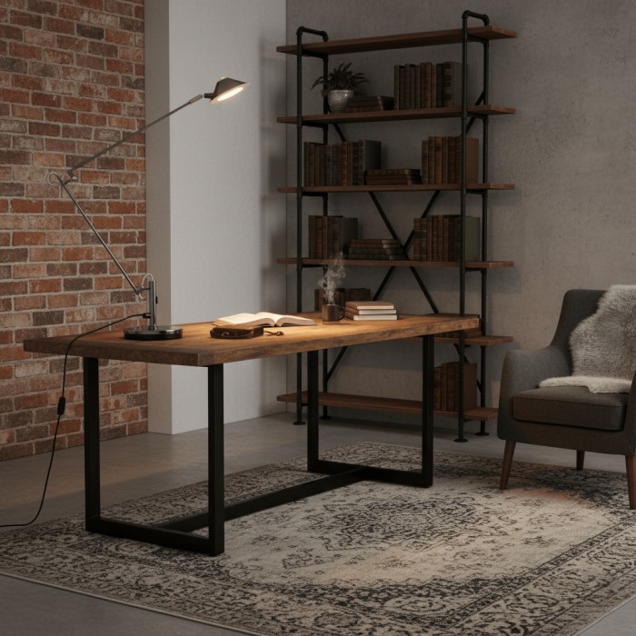 Verstelbare zwarte bureaulamp HL2925