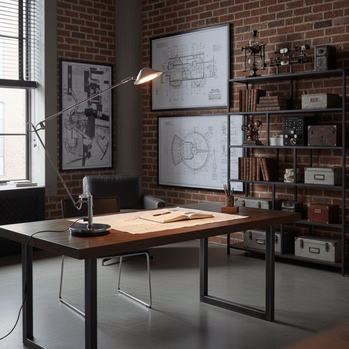 Verstelbare zwarte bureaulamp HL2925