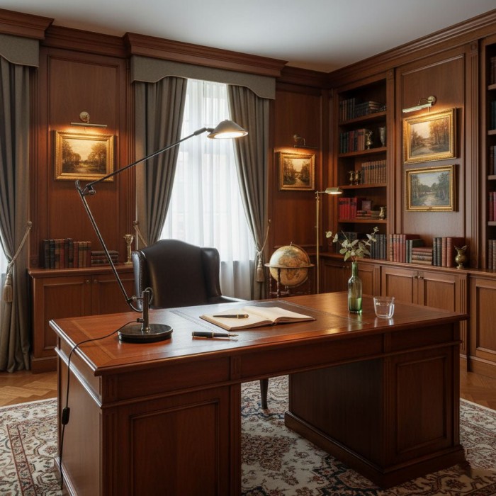 Verstelbare zwarte bureaulamp HL2925