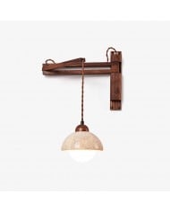 Verstelbare travertin koepel wandlamp HL2935