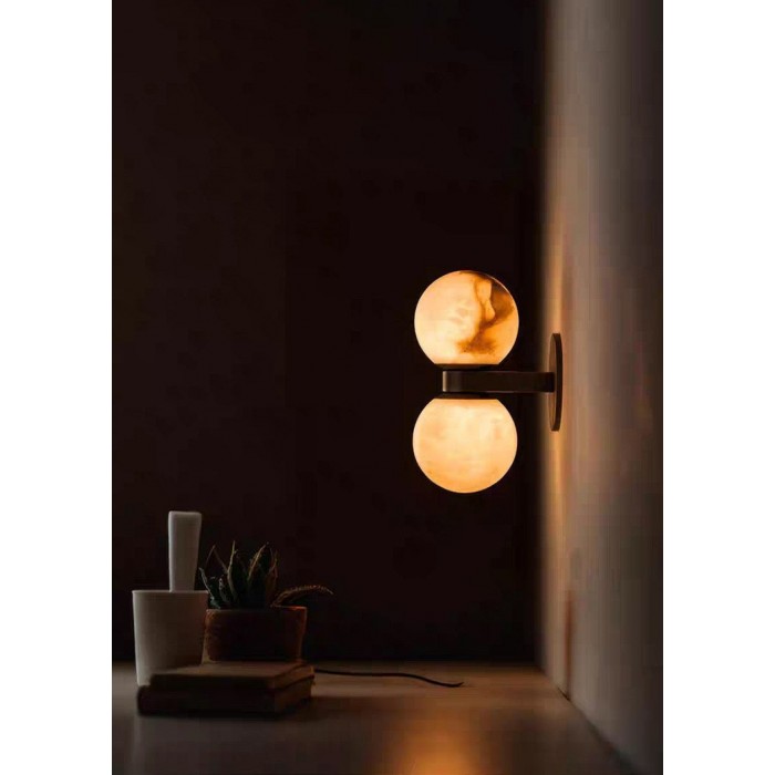 Applique da parete Celestia Orb in alabastro HL2943