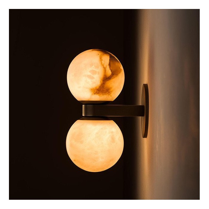 Applique da parete Celestia Orb in alabastro HL2943