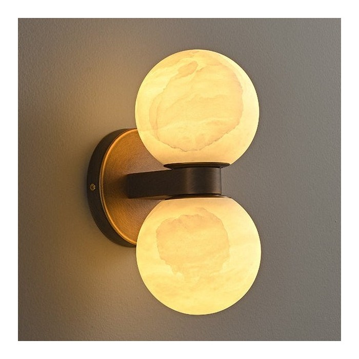 Applique da parete Celestia Orb in alabastro HL2943