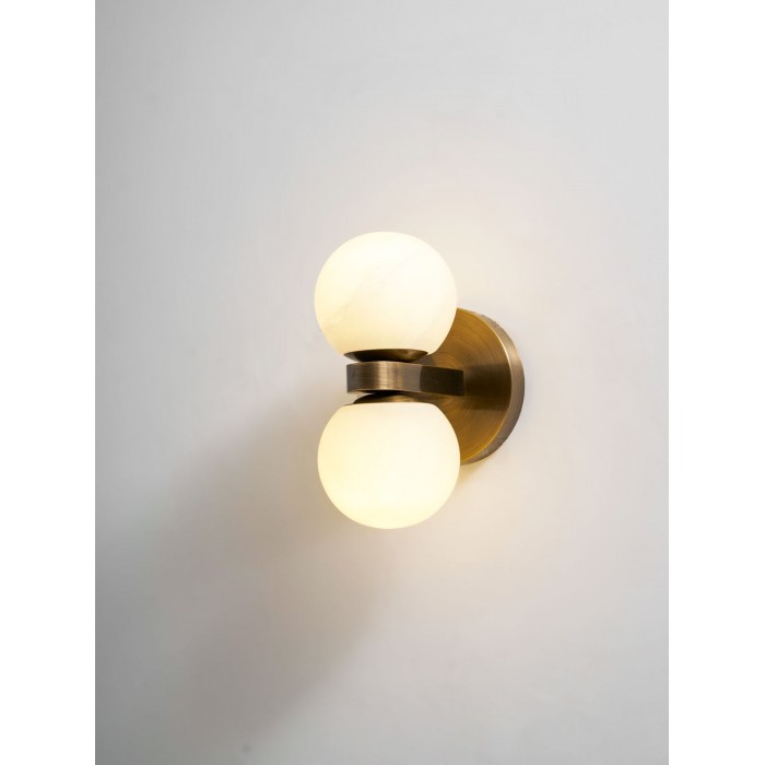 Applique da parete Celestia Orb in alabastro HL2943