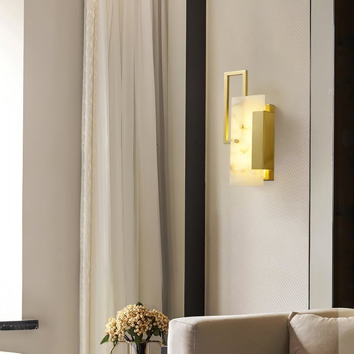 Althea Alabaster Wall Sconce HL2949