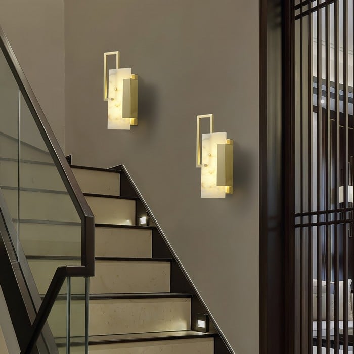 Althea Alabaster Wall Sconce HL2949